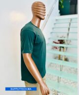 T-shirts vert foncé essentiel coton unisexe - manches courtes – Image 2