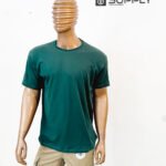 T-shirts vert foncé essentiel coton unisexe - manches courtes