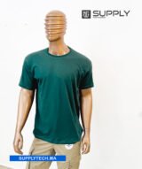 T-shirts vert foncé essentiel coton unisexe - manches courtes