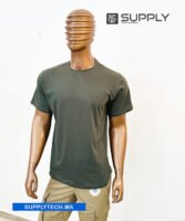 T-shirts kaki essentiel coton unisexe - manches courtes