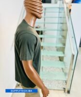 T-shirts kaki essentiel coton unisexe - manches courtes – Image 2