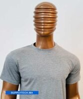 T-shirts gris chiné essentiel coton unisexe - manches courtes – Image 5