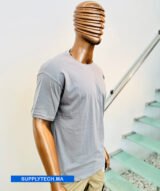 T-shirts Gris claire essentiel coton unisexe - manches courtes – Image 2