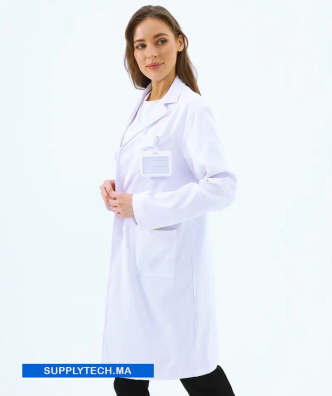 Blouse de Travail Professionnelle – Blanc – Image 6