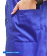 Blouse de Travail Professionnelle – Bleu Roi – Image 6