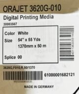 vinyle 1,37 x 50m imprimable ORAJET series 3620 - Brillant dos Blanc – Image 2