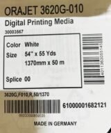 vinyle 1,37 x 50m imprimable ORAJET series 3620 - Matt dos Blanc – Image 2