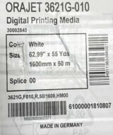 vinyle 1,60 x 50m imprimable ORAJET series 3621 - Brillant dos gris – Image 2