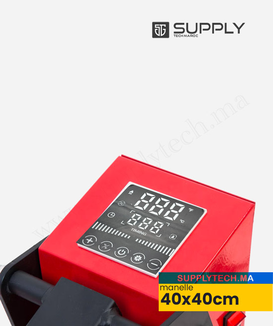 Presse à Chaud électrique 1400W - Plaque 38x38cm, écran Numérique - Pour Impression Textile DIY (t-shirts, Sacs) - Température 0-250°C, Minuterie 0-999s