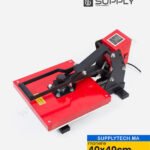 Presse à chaud manuelle rouge 38x38 cm - Avec écran tactile