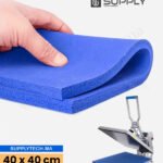 Mousse de silicone 40x40 cm pour presse à chaud - Épaisseur 1 cm