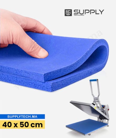 Mousse de silicone 50x40 cm pour presse à chaud - Épaisseur 1 cm