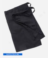 Tablier de Cuisine noir court unisexe Professionnel - avec Poches – Image 6