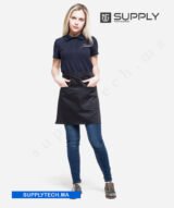 Tablier de Cuisine noir court unisexe Professionnel - avec Poches – Image 11