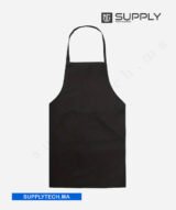 Tablier de Cuisine noir long unisexe Professionnel en Polyester avec Poches – Image 5