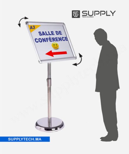 Porte-Affiche Clippant sur Pied – Format A3 ( pupitre )