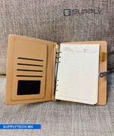 Bloc-notes A5 élégant avec fermeture a boucle métallique  - Gris – Image 2