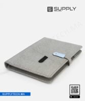 Bloc-notes A5 élégant avec fermeture a boucle métallique  - Gris – Image 3