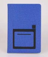 Bloc-notes A5 élégant avec poche extérieure  - bleu – Image 2