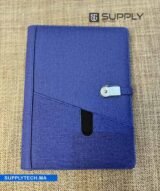 Bloc-notes A5 élégant avec fermeture a boucle métallique  - bleu – Image 5