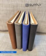 Bloc-notes A5 élégant avec fermeture a boucle métallique  - bleu – Image 4