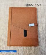 Bloc-notes A5 élégant avec fermeture a boucle métallique  - Marron – Image 3