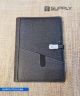 Bloc-notes A5 élégant avec fermeture a boucle métallique  - Gris noir – Image 3