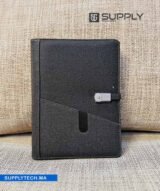 Bloc-notes A5 élégant avec fermeture a boucle métallique  - Gris noir – Image 4