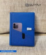 Bloc-notes A5 élégant avec fermeture a boucle métallique  - bleu – Image 6