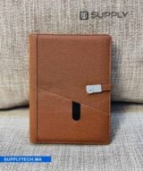 Bloc-notes A5 élégant avec fermeture a boucle métallique  - Marron – Image 4