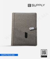 Bloc-notes A5 élégant avec fermeture a boucle métallique  - Gris – Image 7