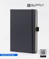 Carnet de Notes A5 avec couverture Rigide avec Élastique - Noir