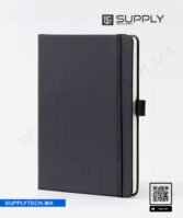 Carnet de Notes A5 avec couverture Rigide avec Élastique - Noir