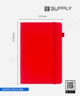 Carnet de Notes A5 avec couverture Rigide avec Élastique - Rouge – Image 3