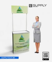 Comptoir d'accueil ( dégustation ) promotionnel avec fronton - PVC – Image 3