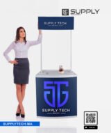 Comptoir d'accueil ( dégustation ) promotionnel avec fronton - PVC