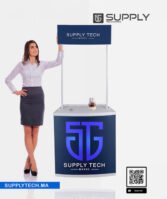 Comptoir d'accueil ( dégustation ) promotionnel avec fronton - PVC