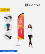 Beach Flag avec Pied Platine Carré - 2,80 m de hauteur – Image 5