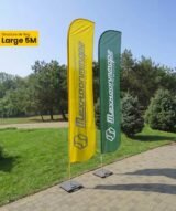 Beach Flag avec Pied Platine Carré - 4,80 m de hauteur – Image 3