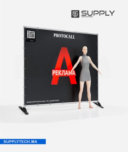 Photocall 2,40 m x 2,40m ( Mur d’Images ) télescopique - ajustable