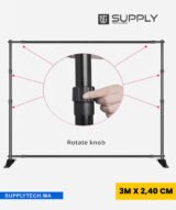 Photocall 2,40 m x 2,40m ( Mur d’Images ) télescopique - ajustable – Image 6