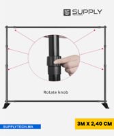 Photocall 2,40 m x 2,40m ( Mur d’Images ) télescopique - ajustable – Image 6