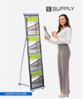 Présentoir pliant Brochure 4 poches en nylon