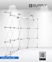 Stand Parapluie Courbe 3x4 magnétique avec Éclairage et Valise Rigide – Image 3