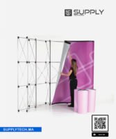 Stand Parapluie Courbe 3x4 magnétique avec Éclairage et Valise Rigide – Image 7