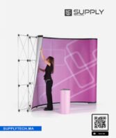 Stand Parapluie Courbe 3x4 magnétique avec Éclairage et Valise Rigide – Image 6