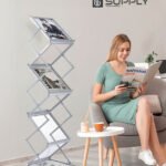 Porte-Brochures Zig-zag aluminium Pliable à 4 Niveaux – Format A4