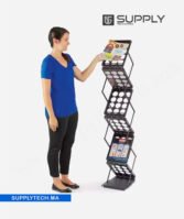 Porte-Brochures noir Pliable à 4 Niveaux – Format A4 – Image 2