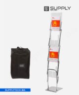 Présentoir de Littérature A4 - 4 Plateaux Chrome et Acrylique – Image 2