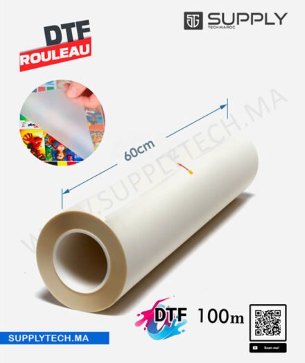 Film PET DTF – Rouleau 60 cm x 100 m – Finition Mate pour Impression DTF
